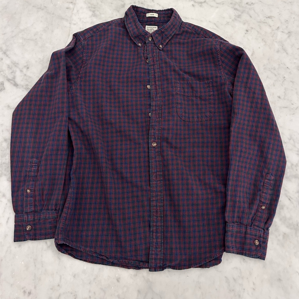 Jcrew Men's Plaid Button-Down Shirt